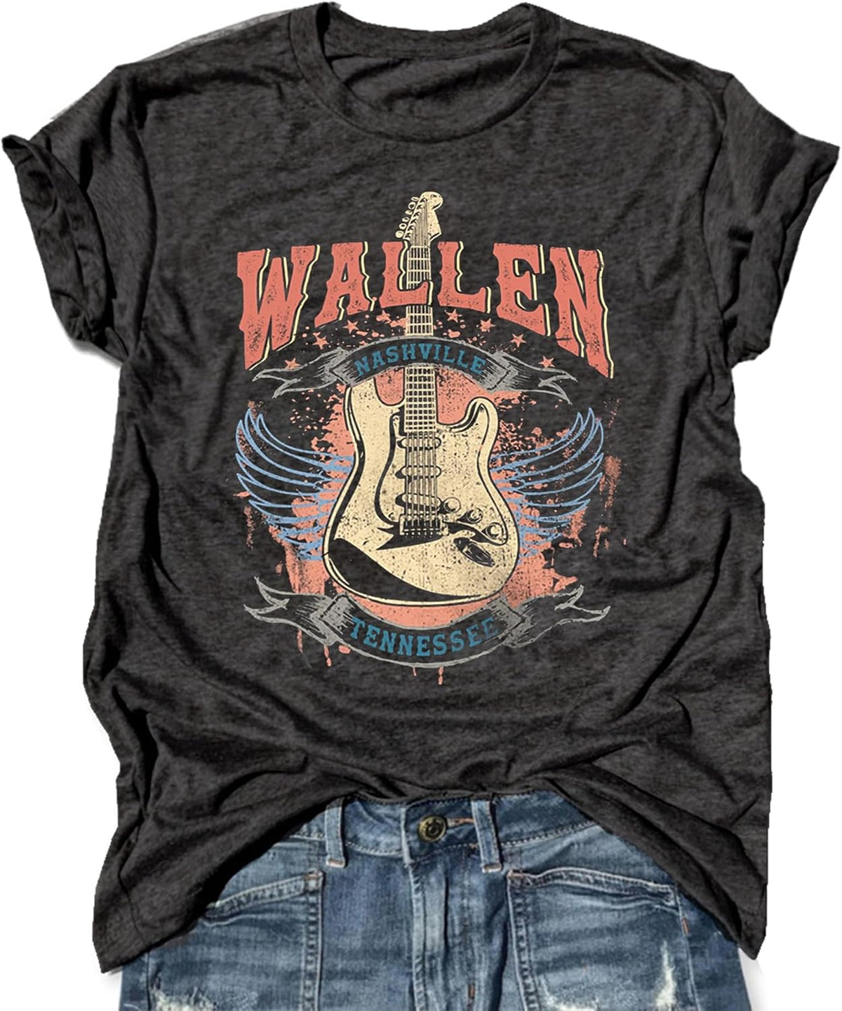Smooth As Tennessee Women Vintage Country Shirts Nashville Country Concert T Shirt Summer Casual Retro Graphic Tees Top -