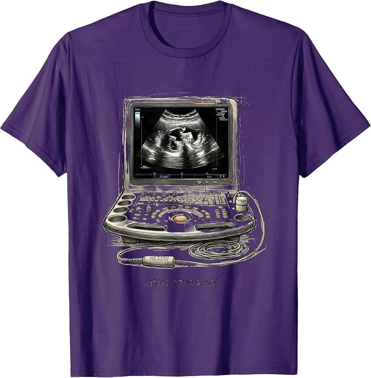 Men's I Make Sono Sense Funny Sonographer Ultrasound Tech RDMS T-Shirt - Purple