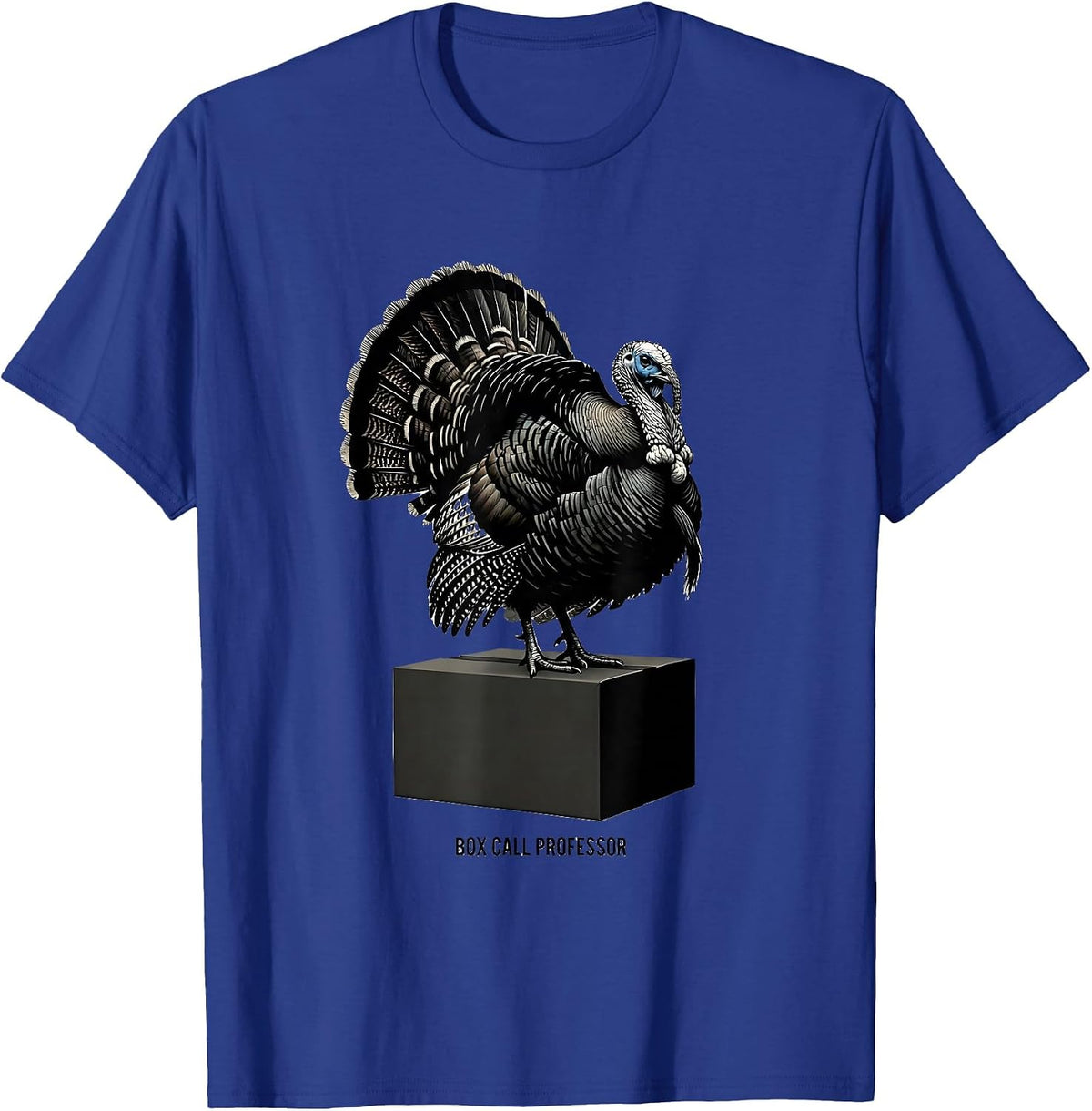 Men's Box Call Professor Funny Turkey Hunting Season Gift Humor T-Shirt - Royal Blue