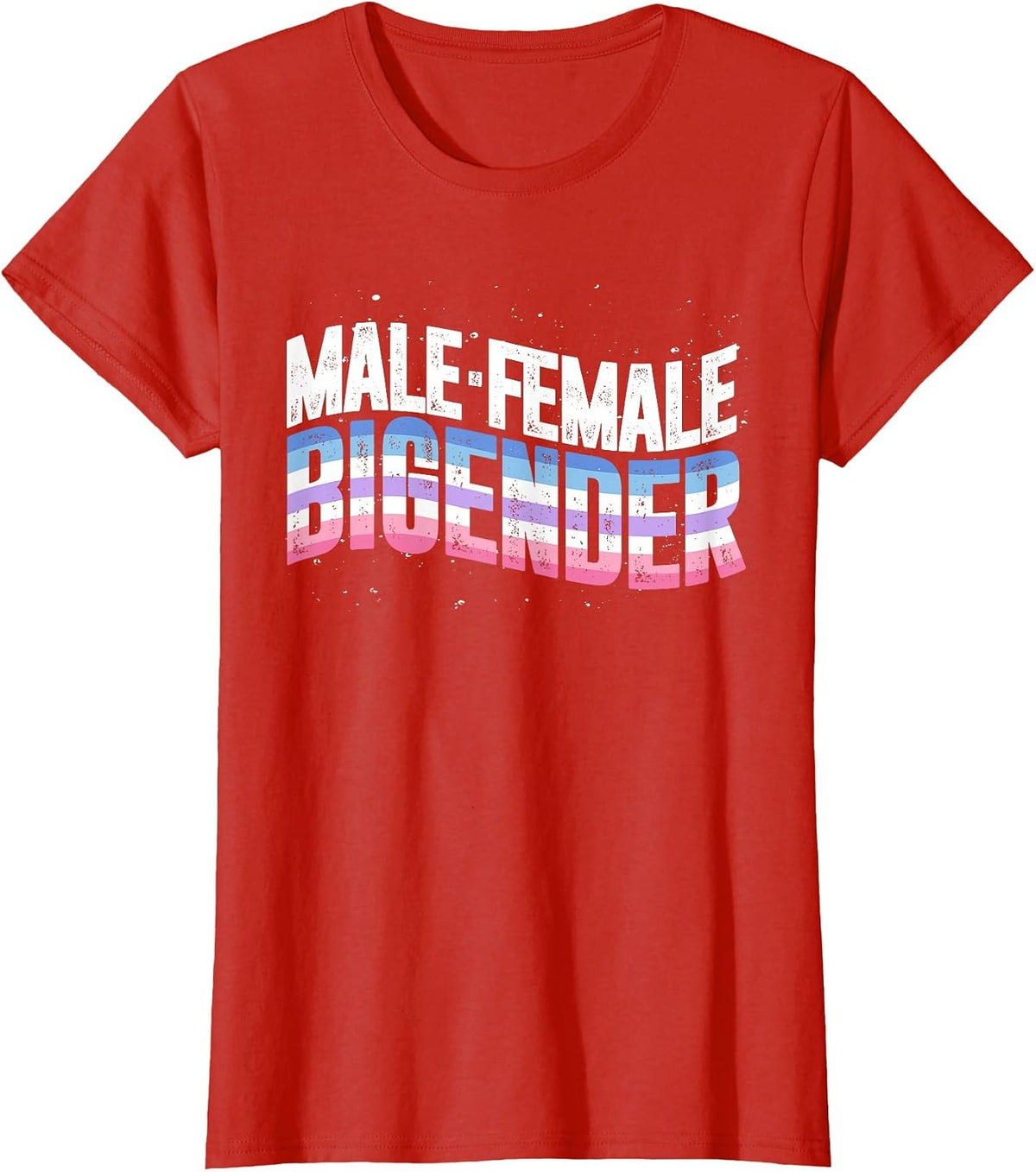 Bi Gender Flag Gay Pride Month Equality Queer LGBT Bigender T-Shirt - Red