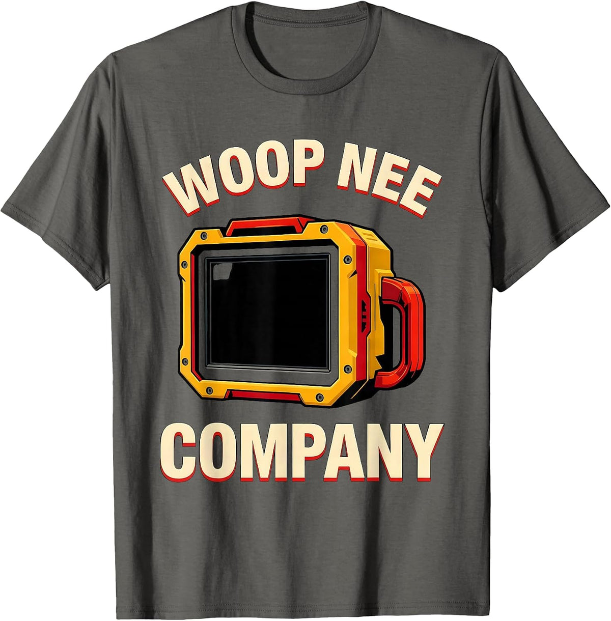 Woop Nee Company Funny Firefighter Humor Fire Department T-Shirt - Asphalt Grey