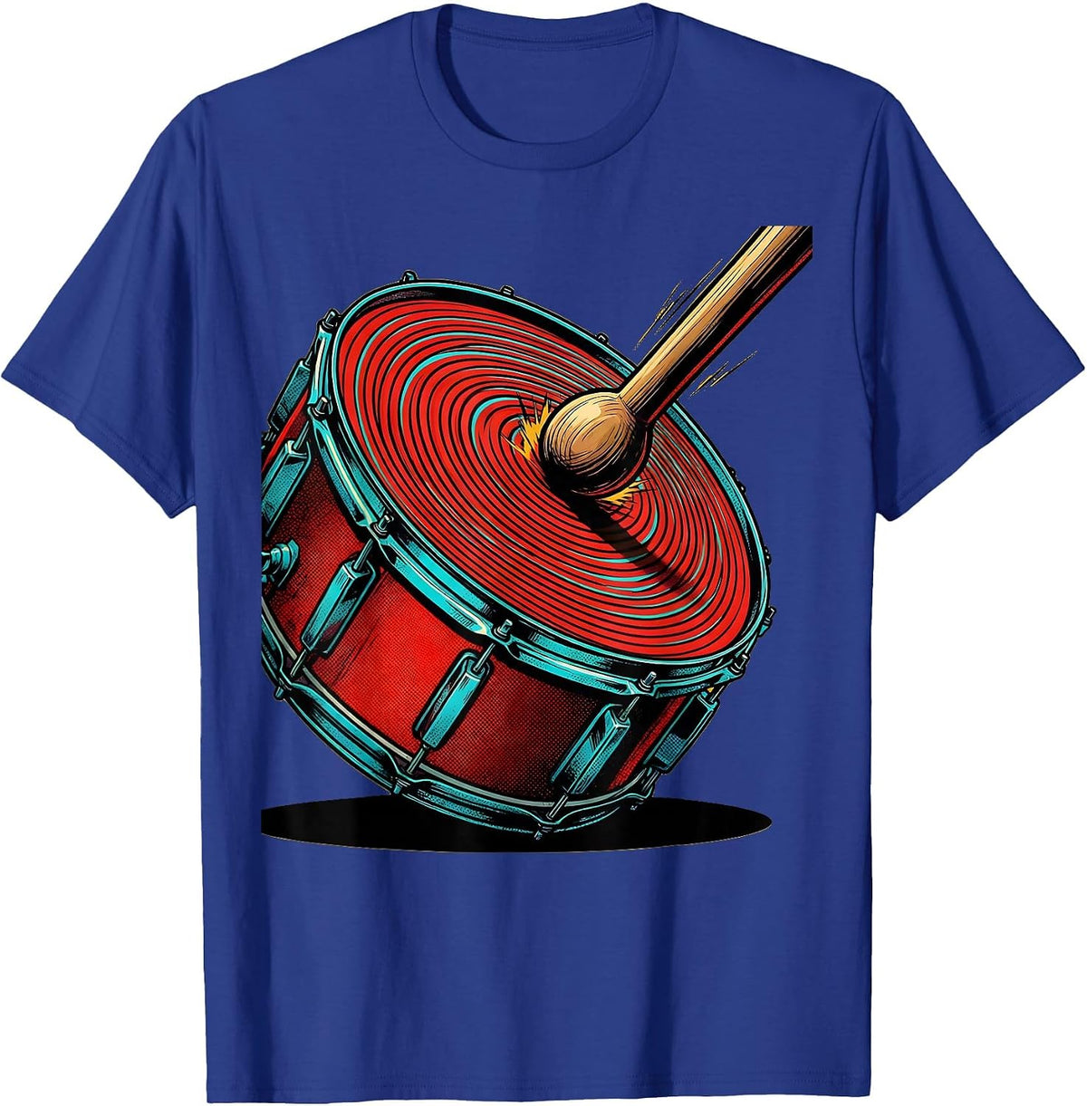 Go Team Battle Drum Strike Graphic T-Shirt - Royal Blue