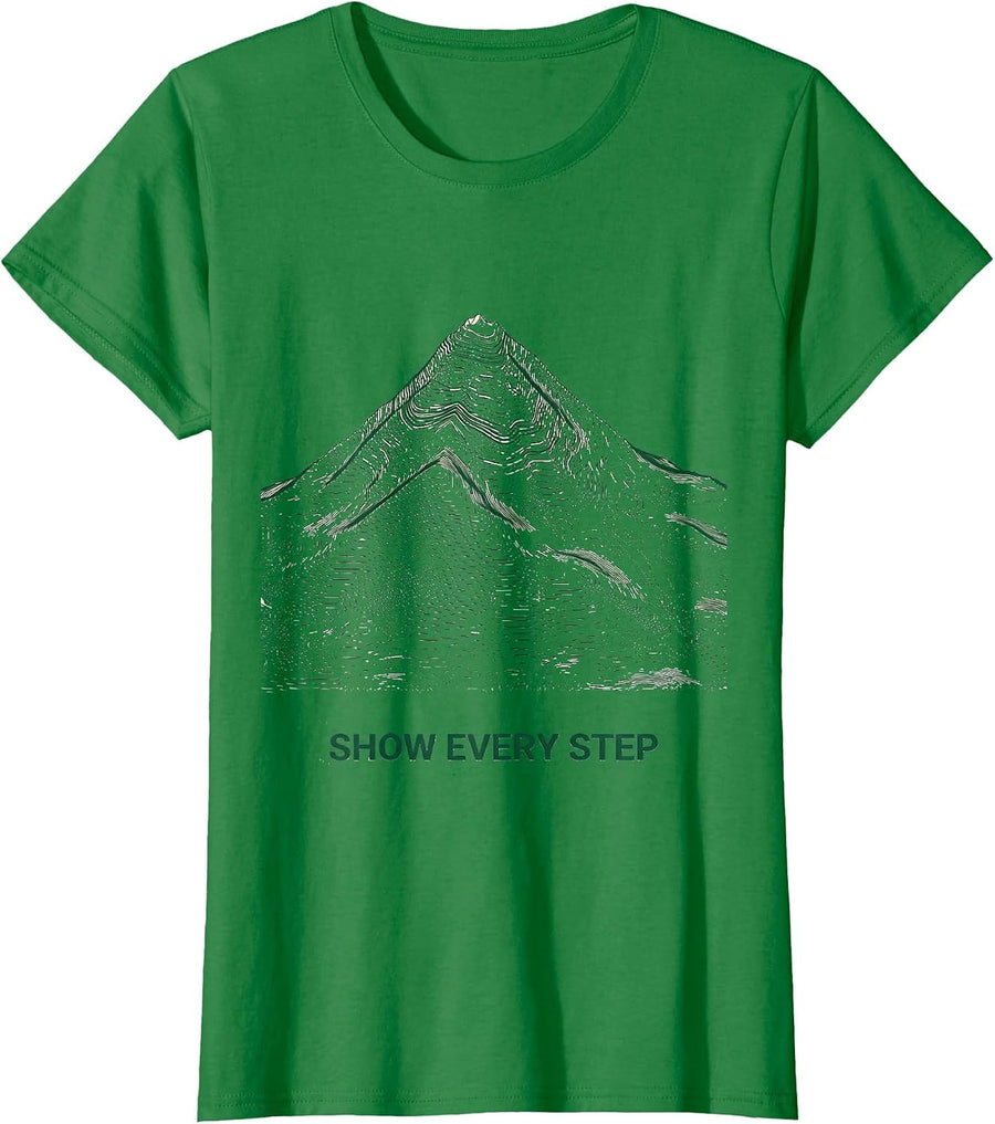 Women's Show Every Step Funny Math Teacher Sarcastic Humor T-Shirt - Kelly Green