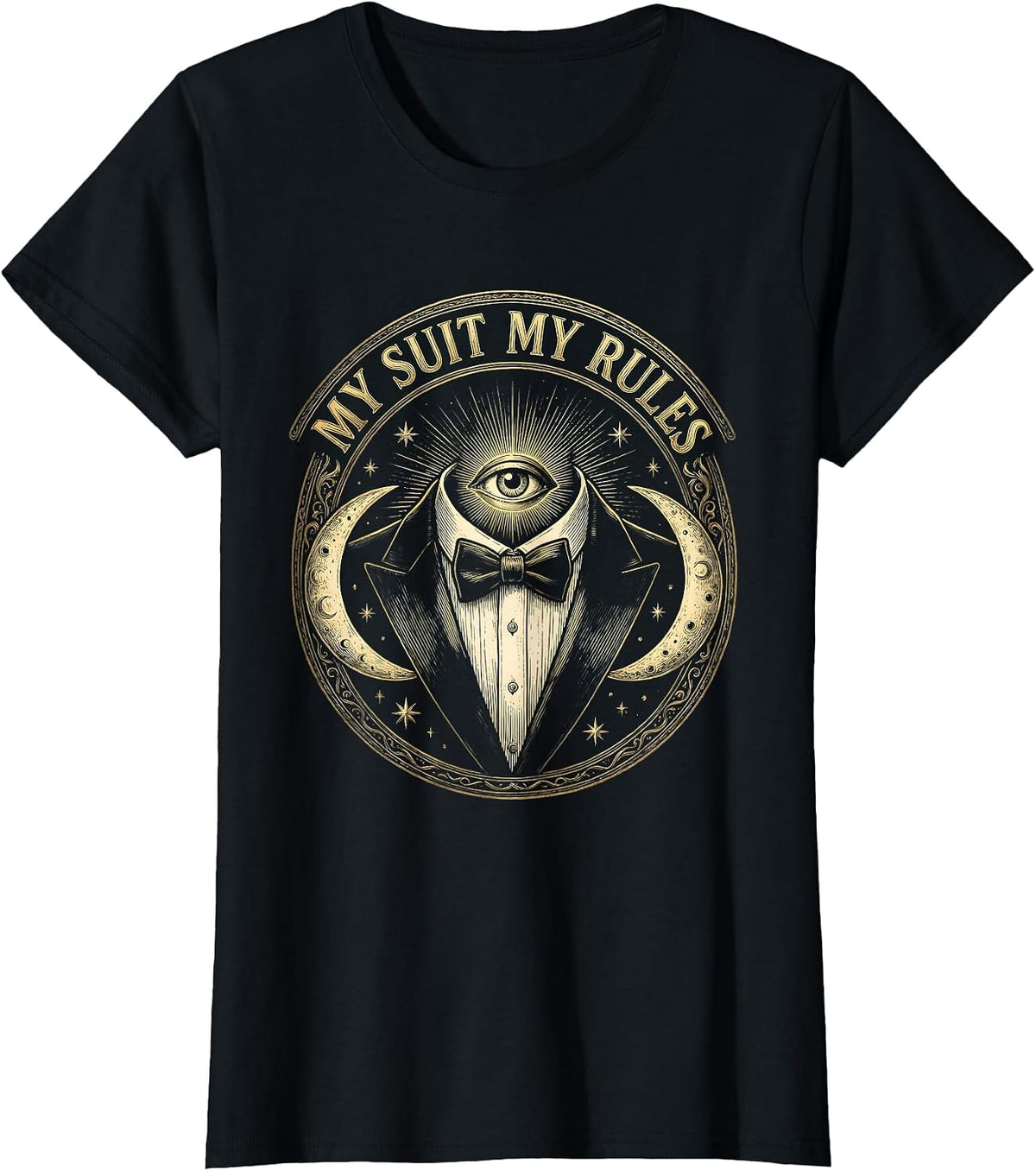 My Suit My Rules Tuxedo Graphic Design T-Shirt - Black