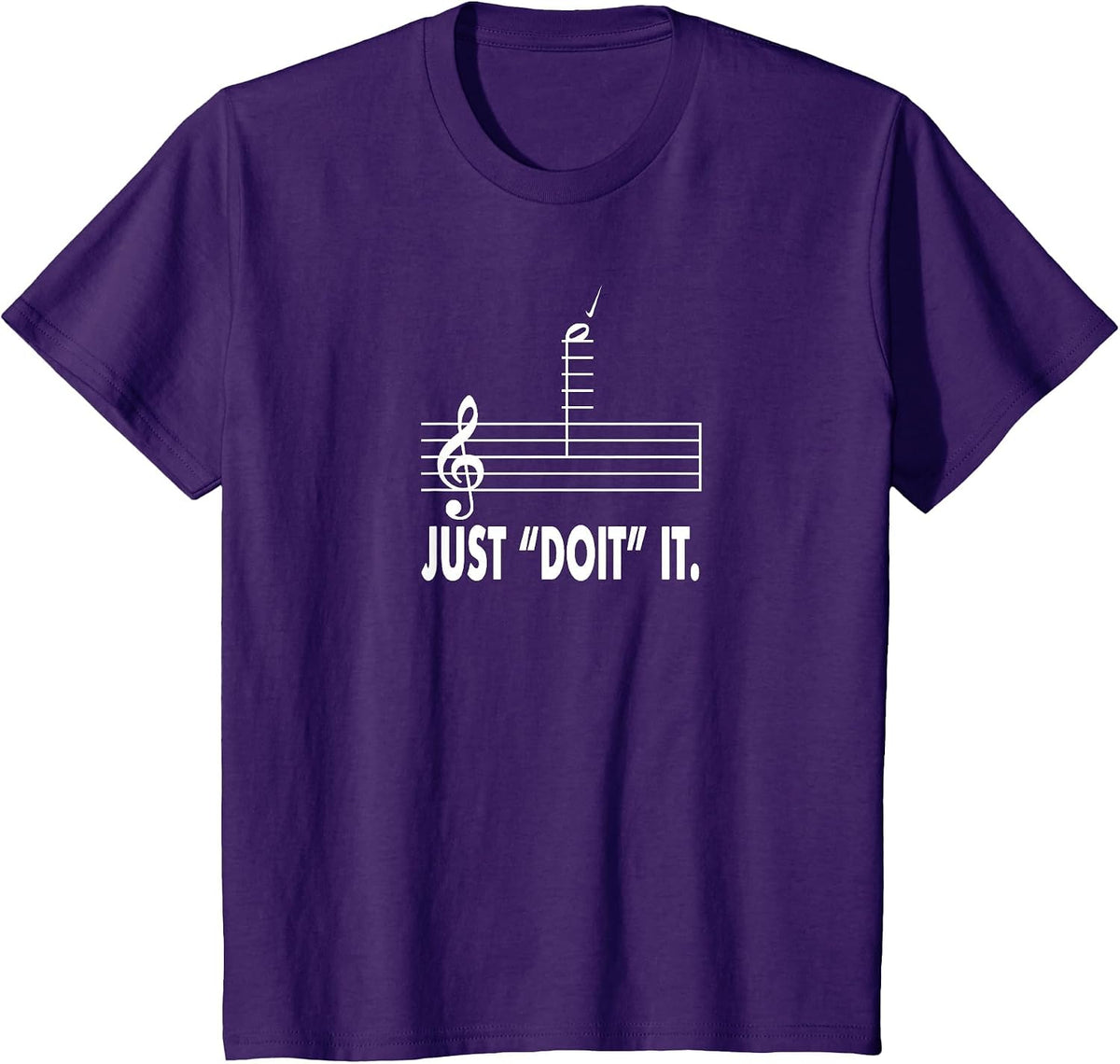 Just DOIT It Double C Trumpet T-Shirt T-Shirt - Purple
