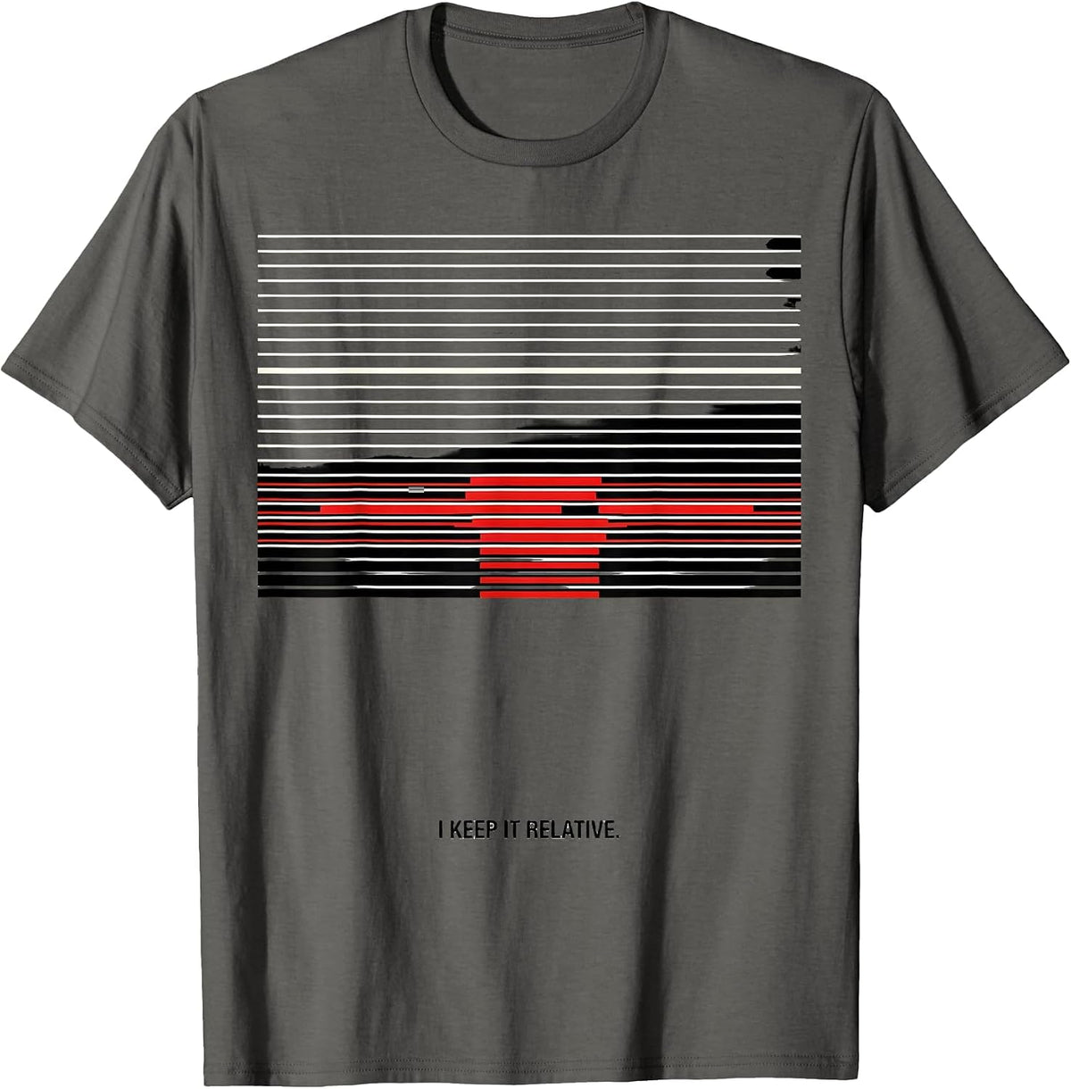 Men's I Keep It Relative Funny Math Teacher Pun Humor Gift T-Shirt - Asphalt Grey