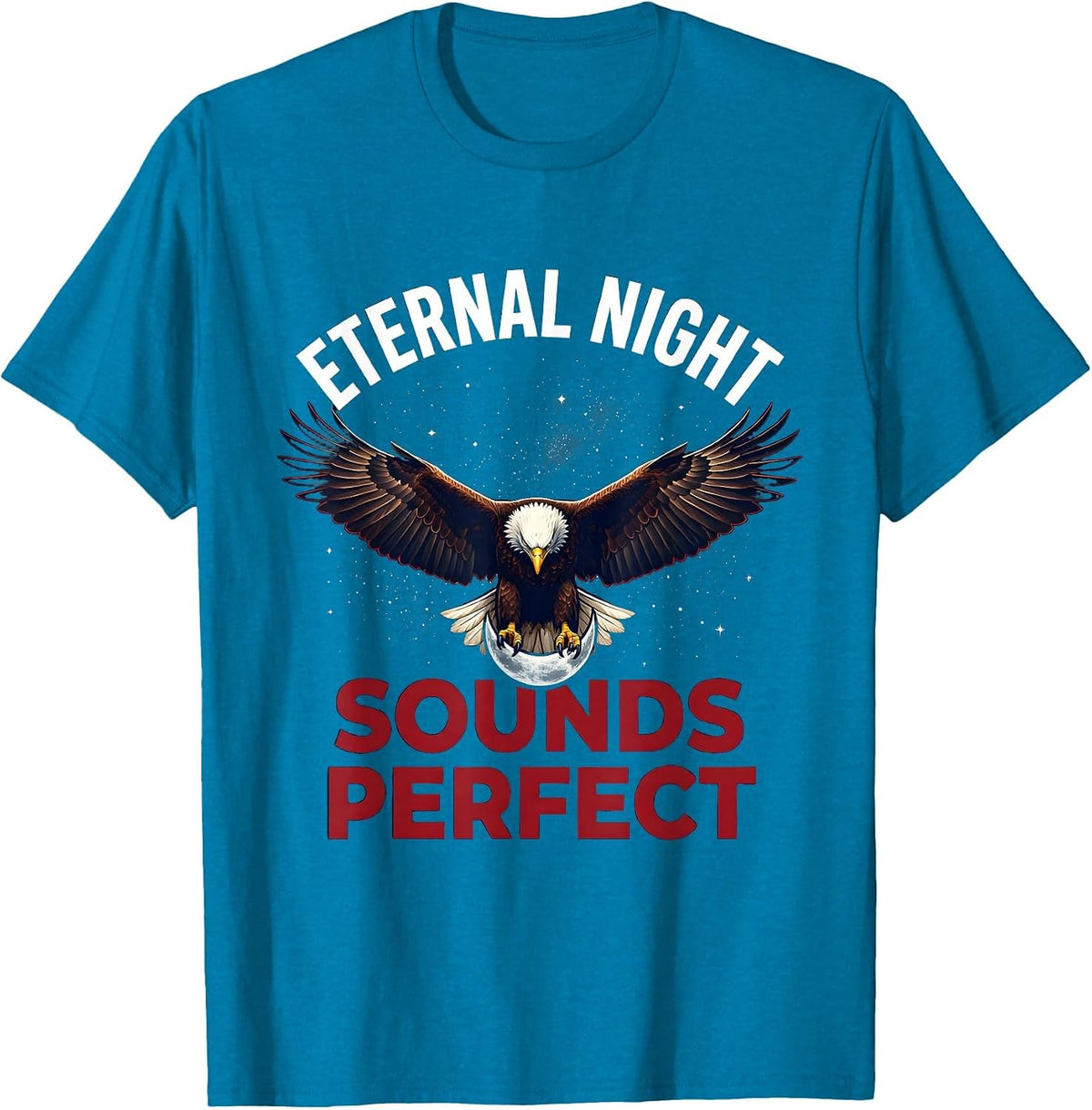 Eternal Night Sounds Perfect Goth Design T-Shirt - Sapphire Blue