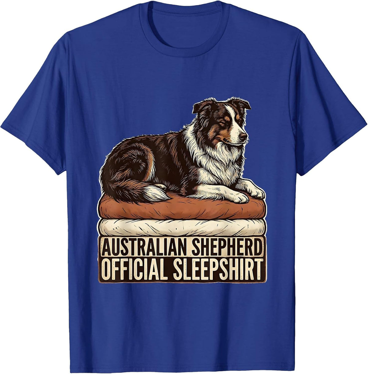 Australian Shepherd Official Sleepshirt Dog Lover T-Shirt - Royal Blue