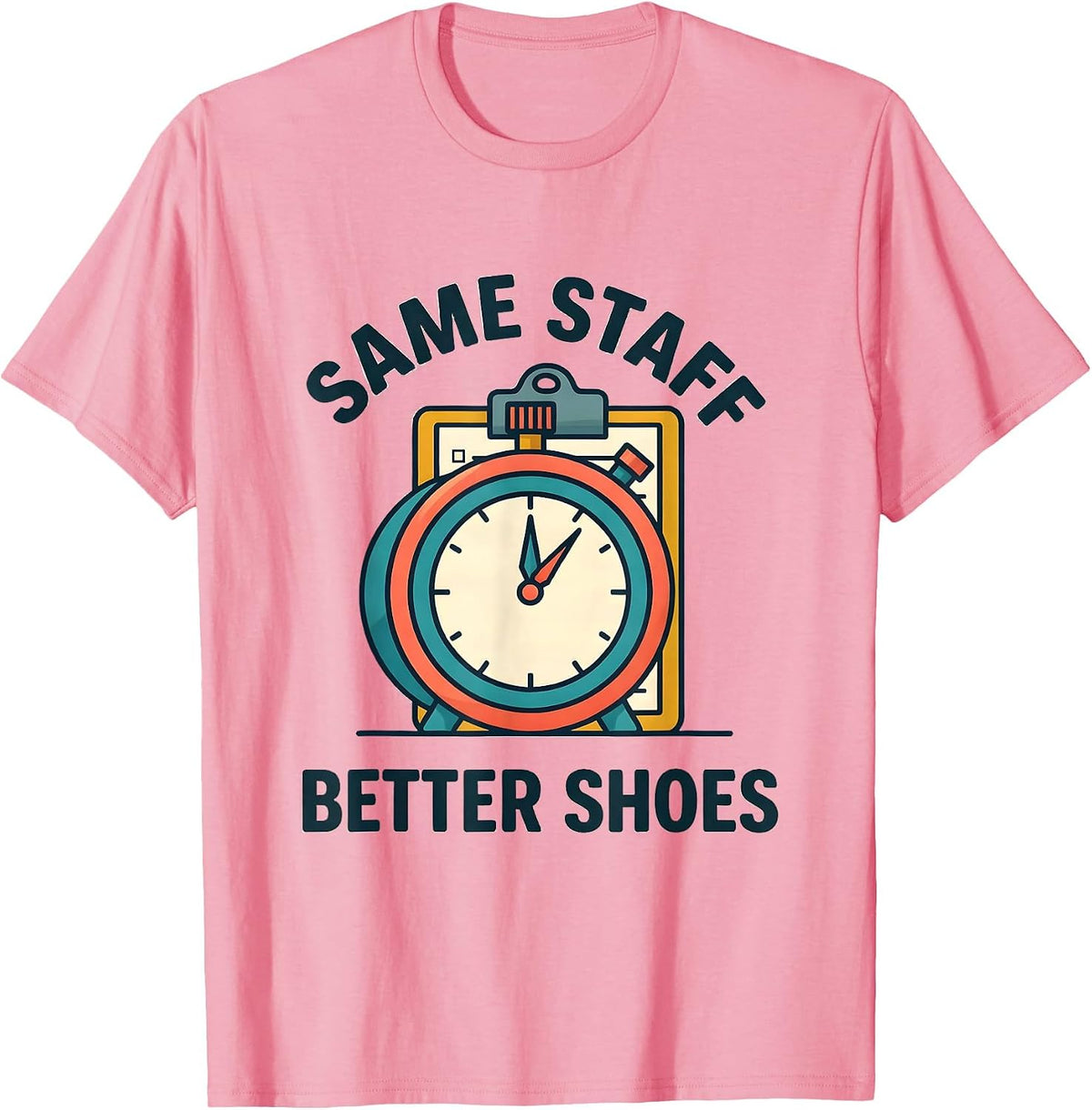 Men's Same Staff Better Shoes Funny PE Teacher Physical Education T-Shirt - Pink