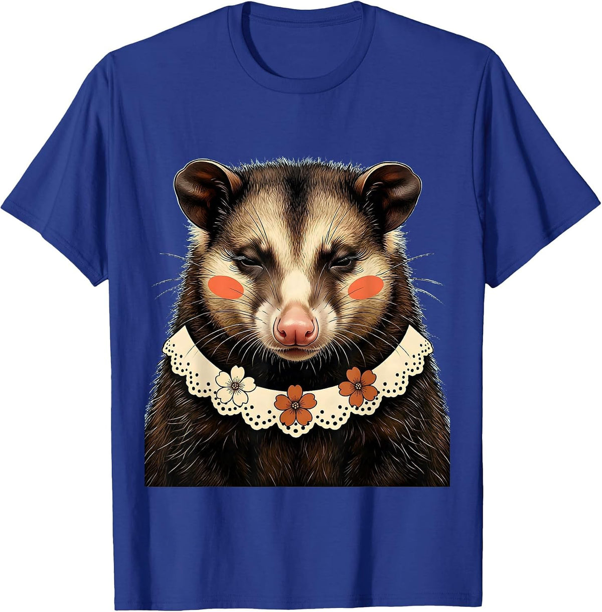 Cute Opossum Retro Halloween Animal Lover Autumn T-Shirt - Royal Blue