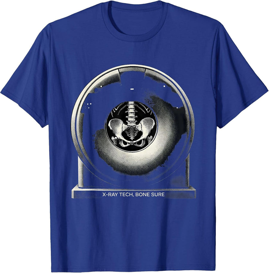 X-Ray Tech Bone Sure Funny Radiology Technologist CT Tech T-Shirt - Royal Blue
