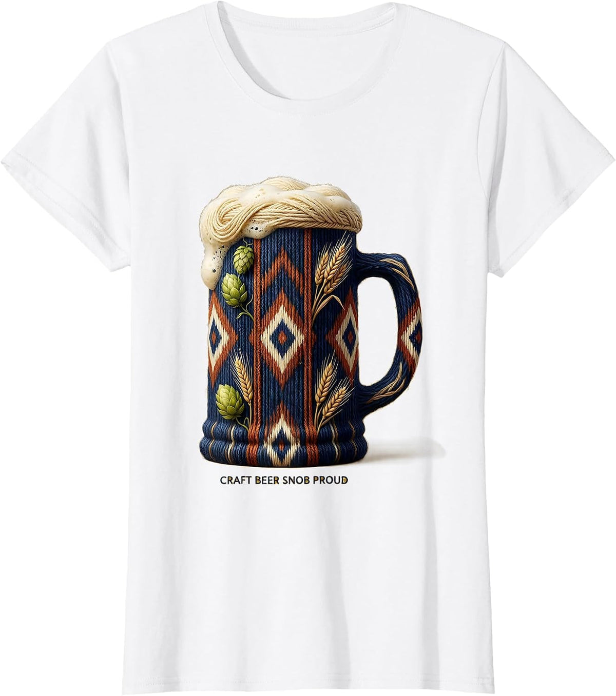 Craft Beer Snob Proud Brewing Design T-Shirt - White