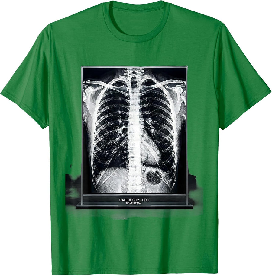 Men's Radiology Tech Bone Ready Funny Radiologic Technologist T-Shirt - Kelly Green