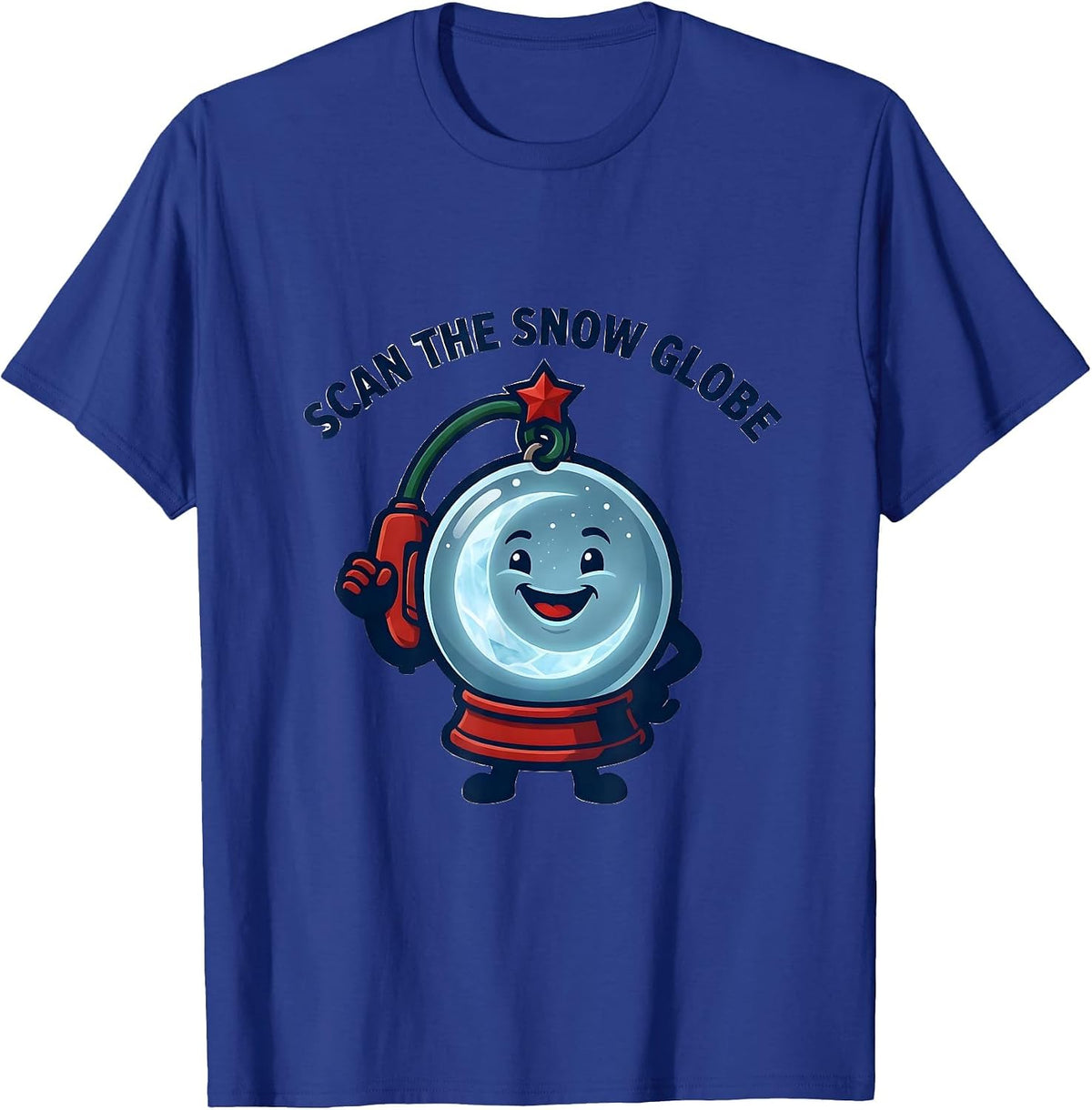 Scan The Snow Globe Funny Sonographer Ultrasound Tech T-Shirt - Royal Blue