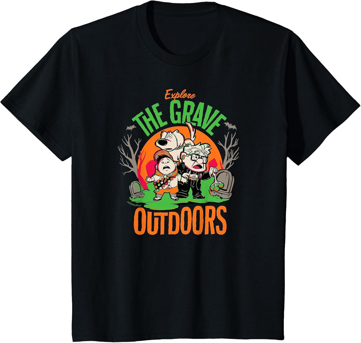 Disney and Pixar’s Up Explore the Grave Outdoors Halloween T-Shirt - Black