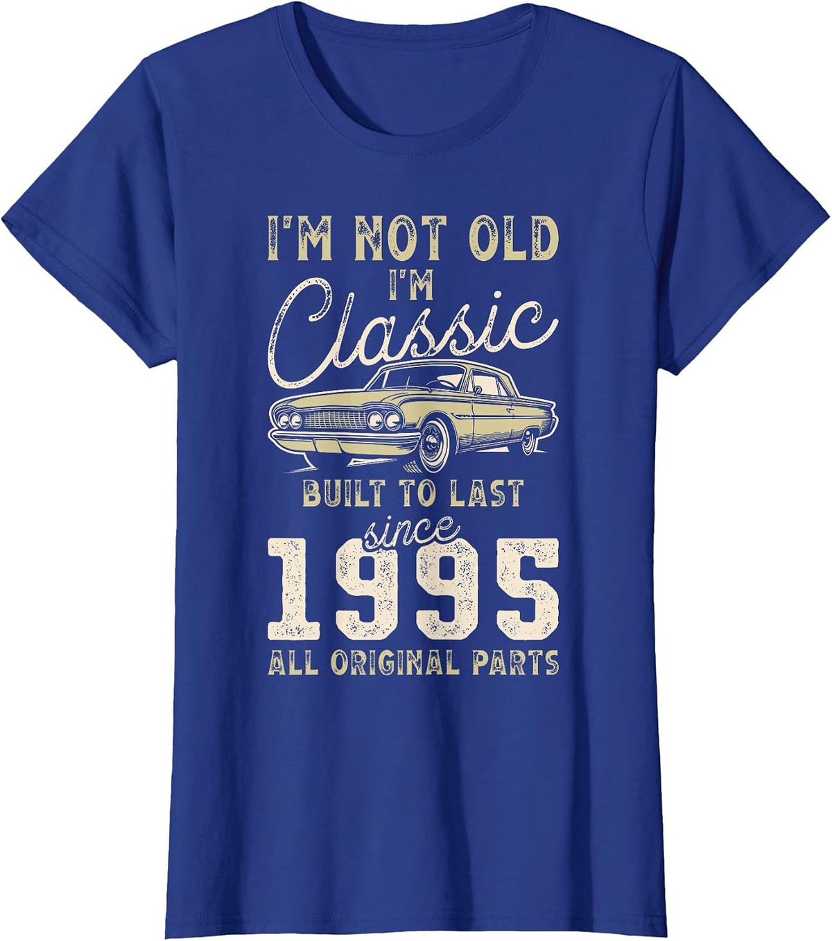 Born in 1995, 31st Birthday, Classic Car T-Shirt - Royal Blue