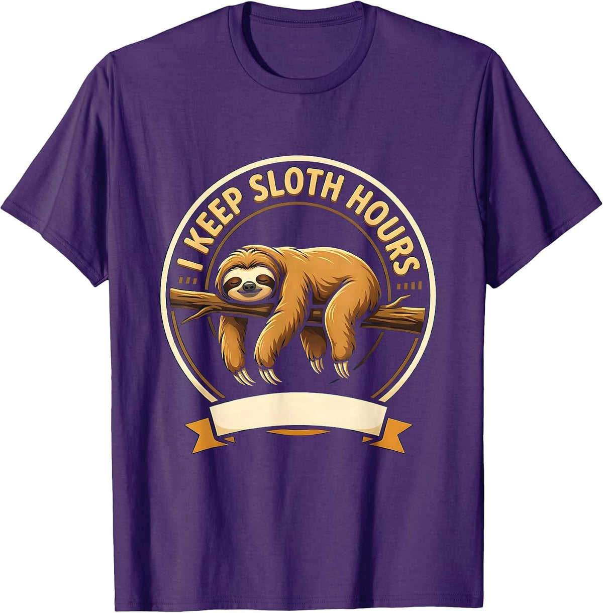 I Keep Sloth Hours Funny Sloth Lover Gift T-Shirt - Purple
