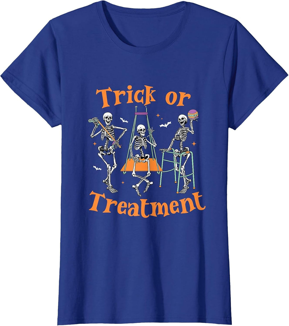 Trick or Treatment PT Physical Therapy Therapist Halloween T-Shirt - Royal Blue