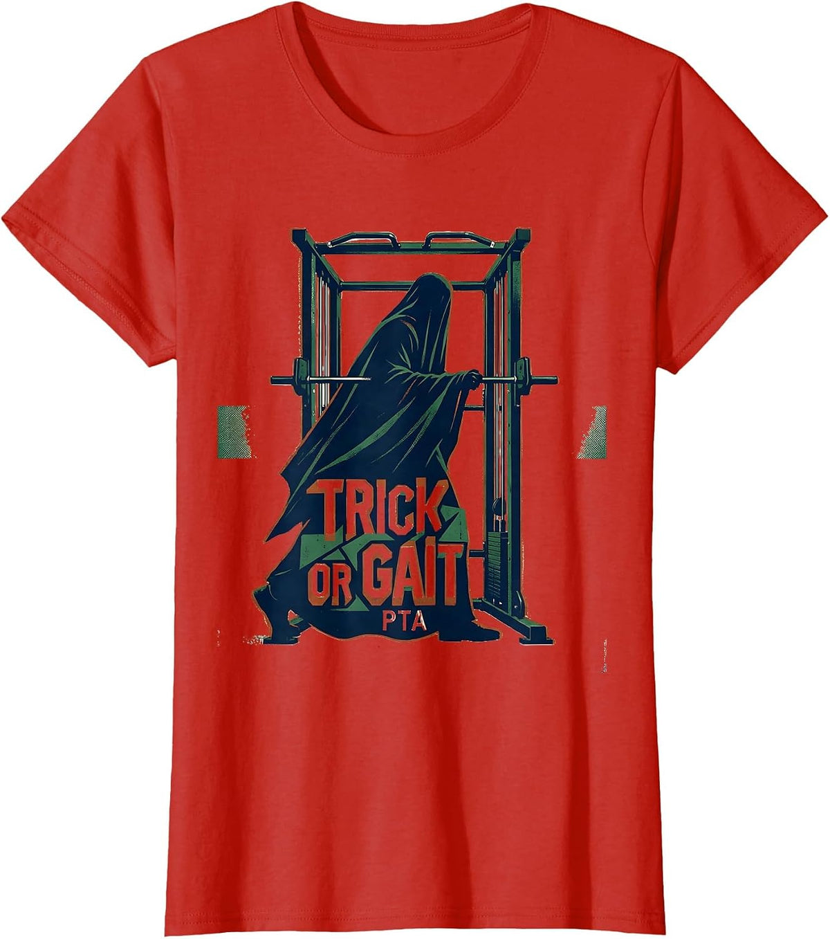 Trick Or Gait PTA Vintage Halloween Physical Therapy Team T-Shirt - Red