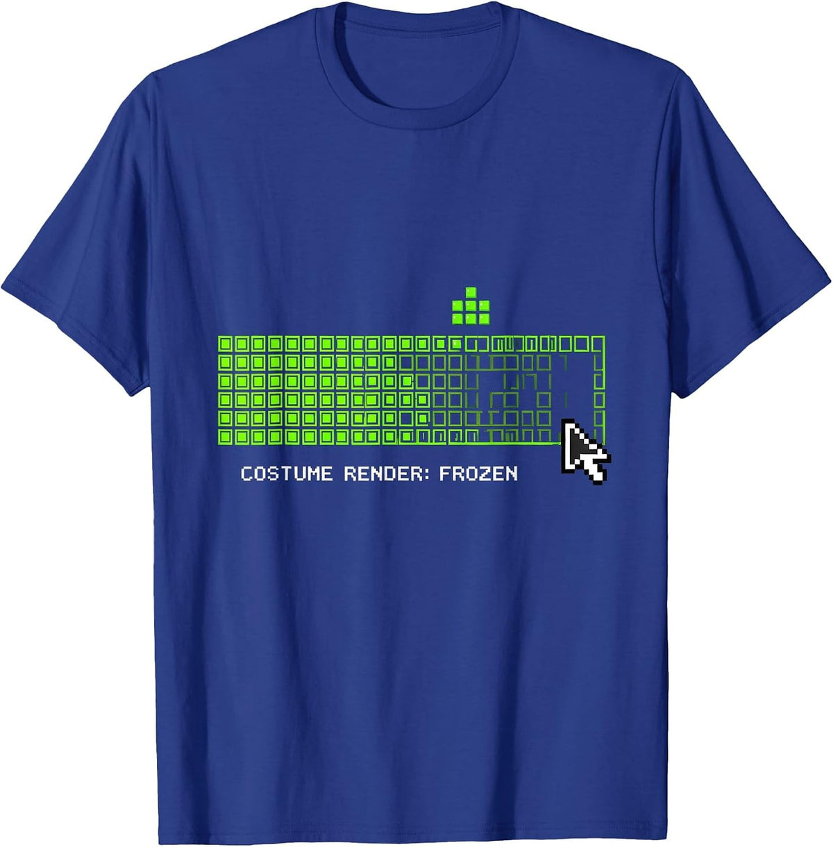 Costume Render Frozen Error 404 Lazy Halloween Geek Humor T-Shirt - Royal Blue
