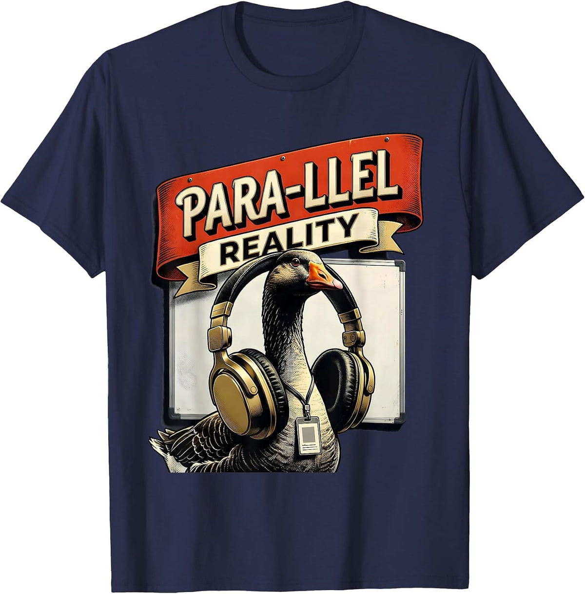Men's Para-Llel Reality Funny Paraprofessional SPED Teacher Gift T-Shirt - Navy Blue