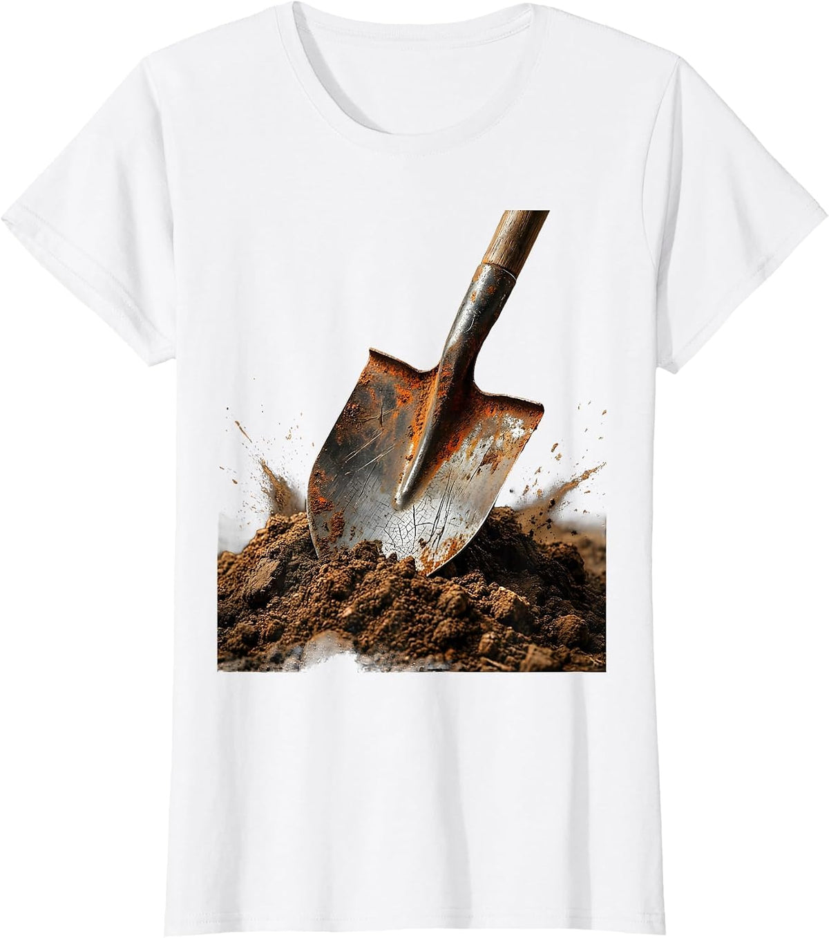 Labor Day Shovel In Dirt Graphic Design T-Shirt - White