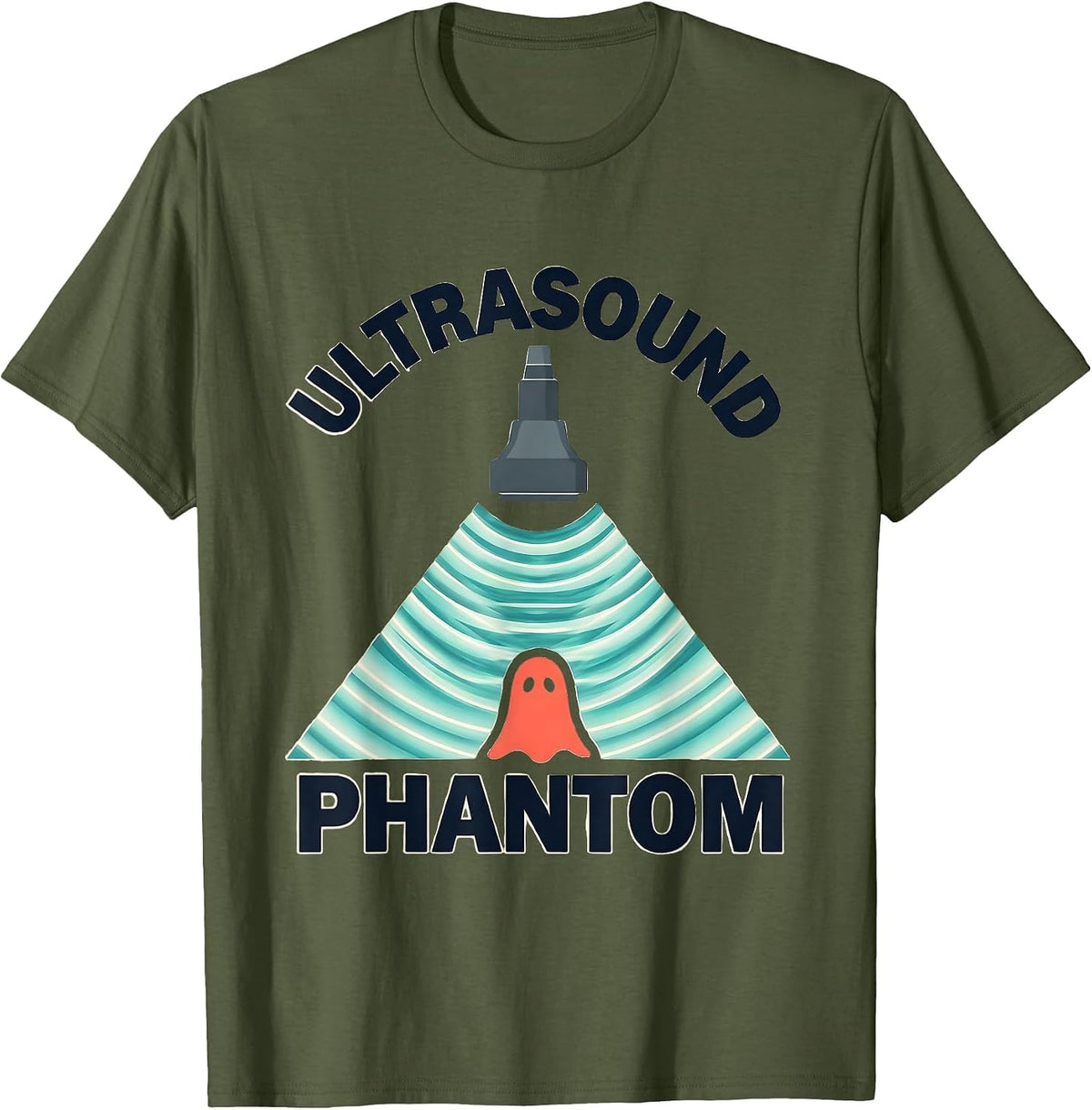 Men's Ultrasound Phantom Sonographer Halloween Radiology Tech T-Shirt - Olive Green