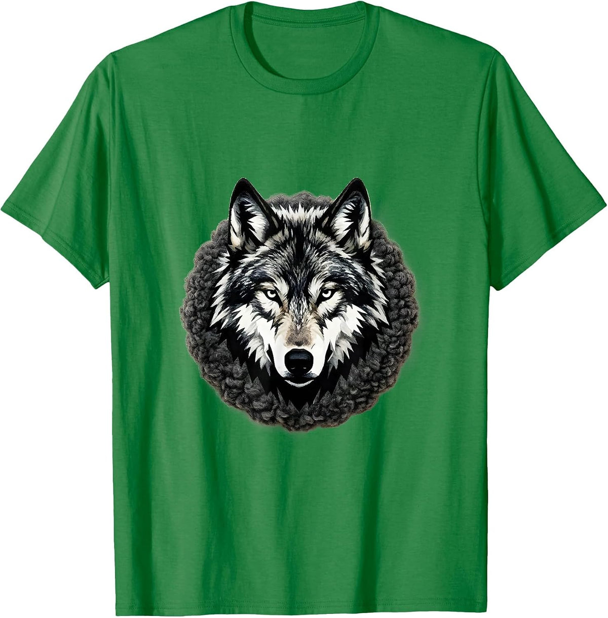 Men's Wolf in Sheep's Clothing Graphic Design T-Shirt - Kelly Green