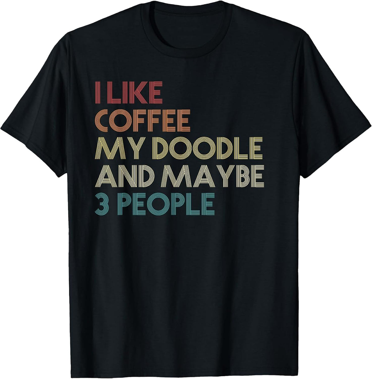 Goldendoodle Dog Owner Coffee Lovers Vintage Retro T-Shirt - Black