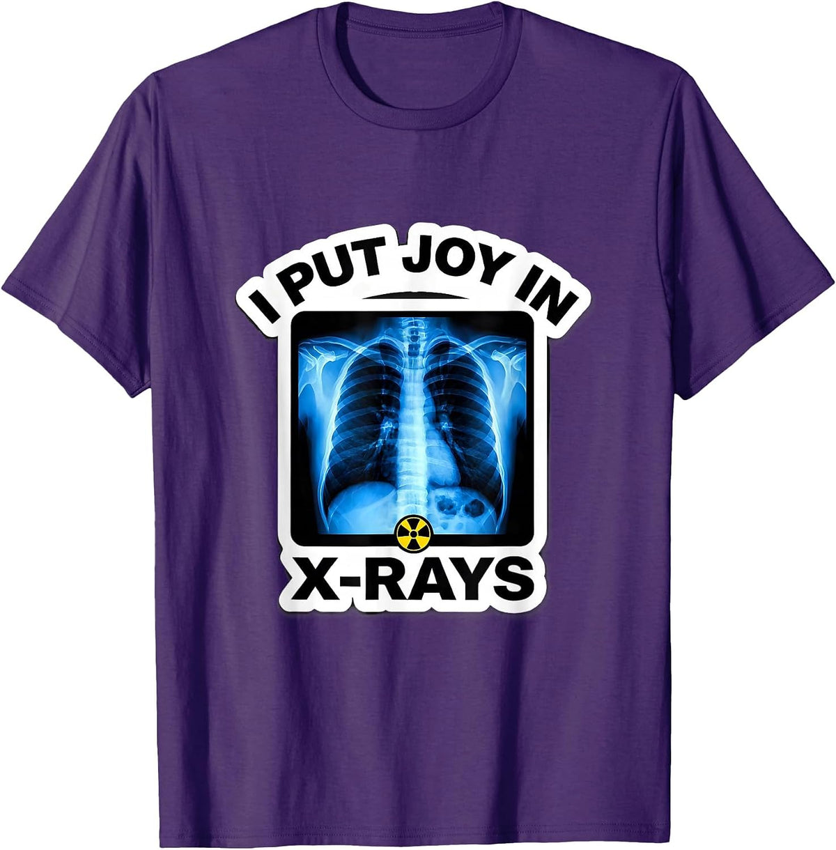 I Put Joy in X-Rays Cute Radiology Tech Rad Tech Gift T-Shirt - Purple