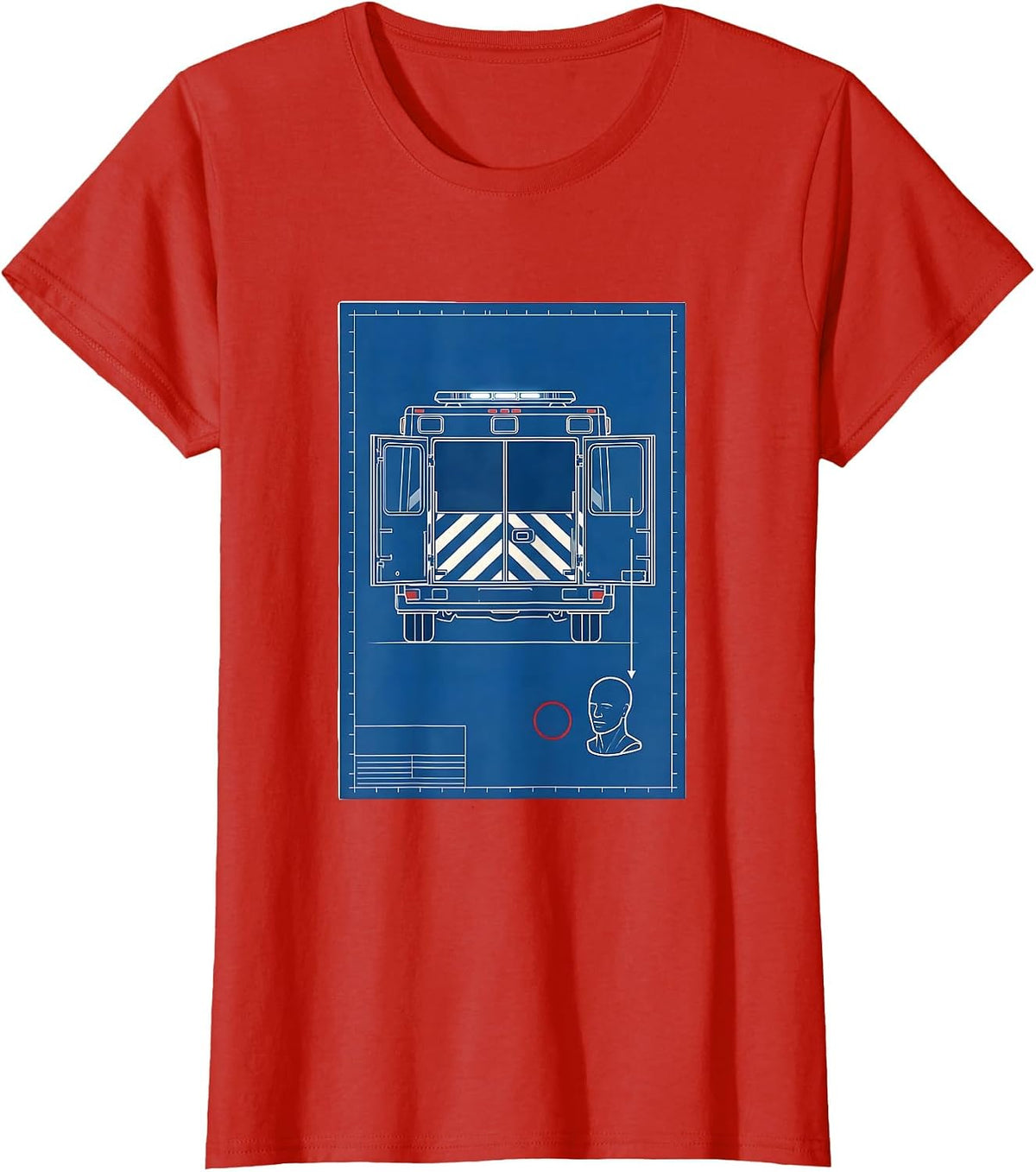 EMS Ambulance Mannequin Gag Humor Paramedic Crew T-Shirt - Red