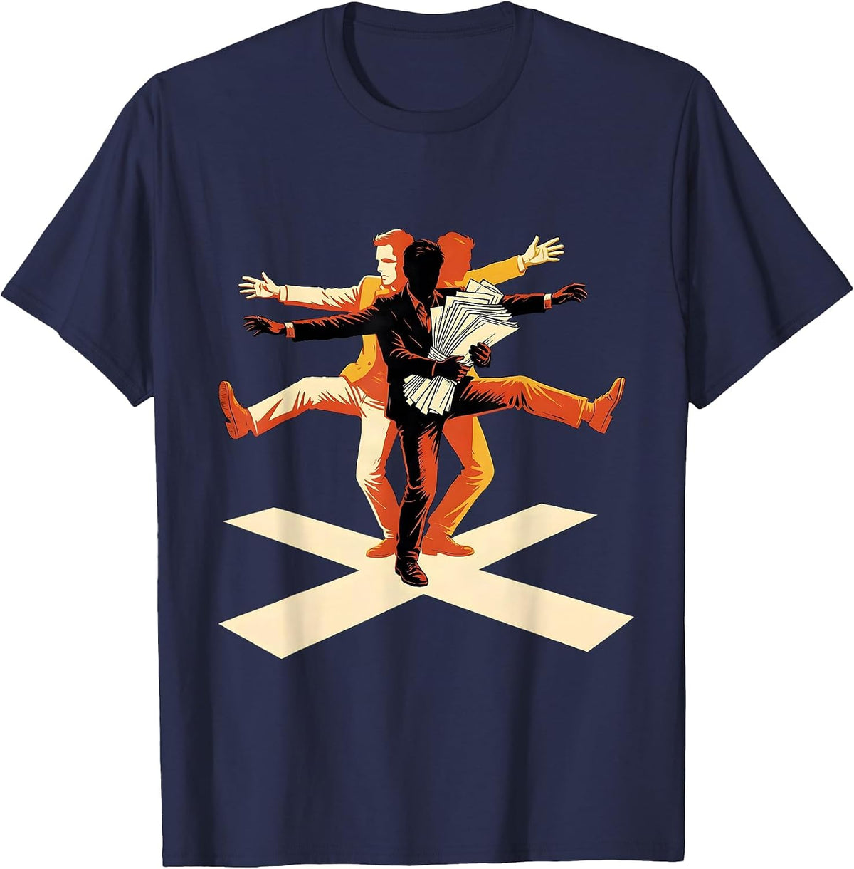 Comic Performer Stage Tape Theater Kid Humor T-Shirt - Navy Blue