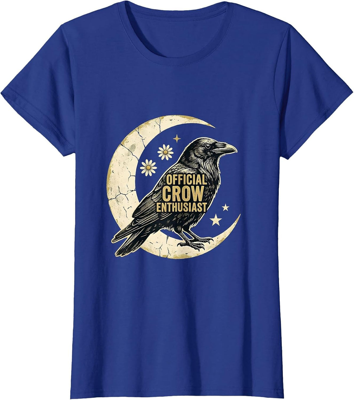 Women's Official Crow Enthusiast Bird Lover Design T-Shirt - Royal Blue