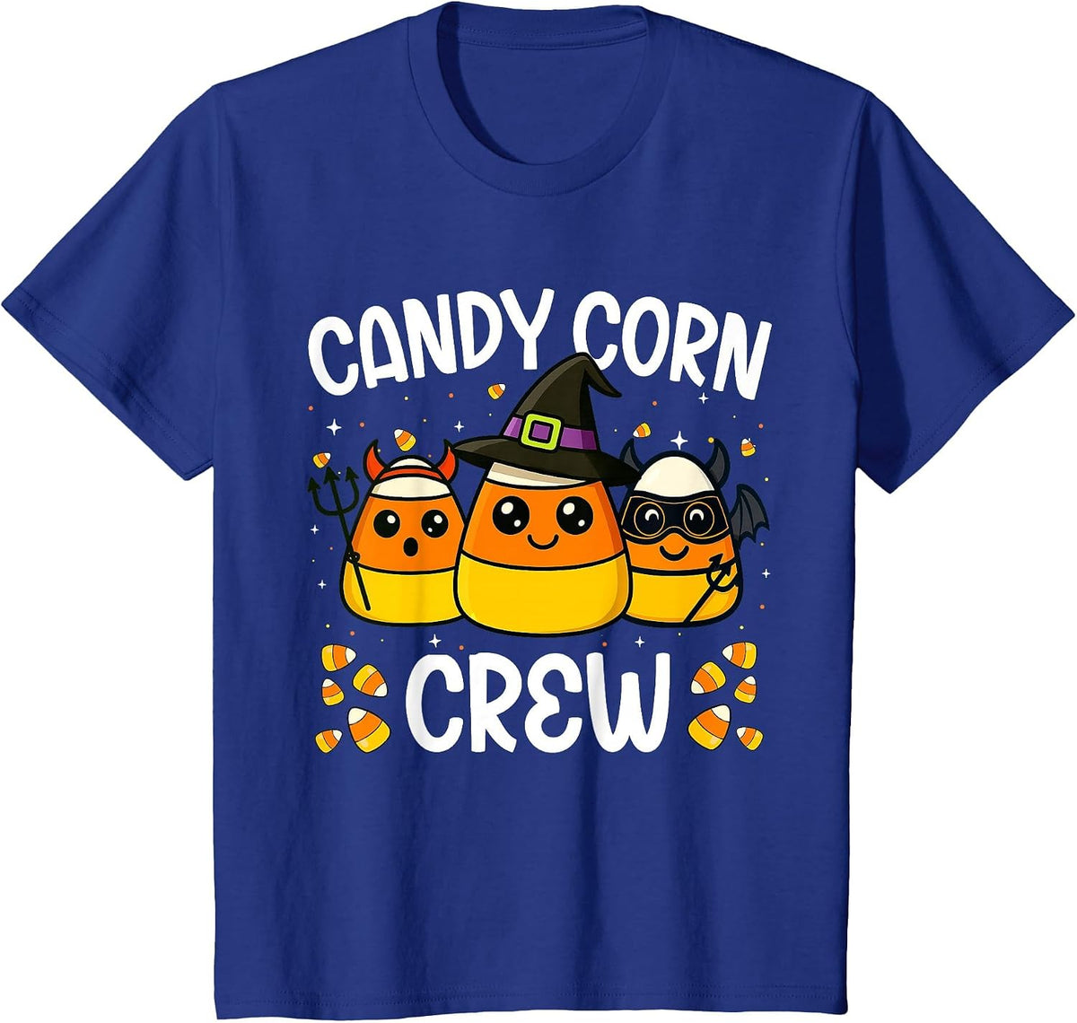Candy Corn Crew Halloween Costume Men Women Kids T-Shirt - Royal Blue