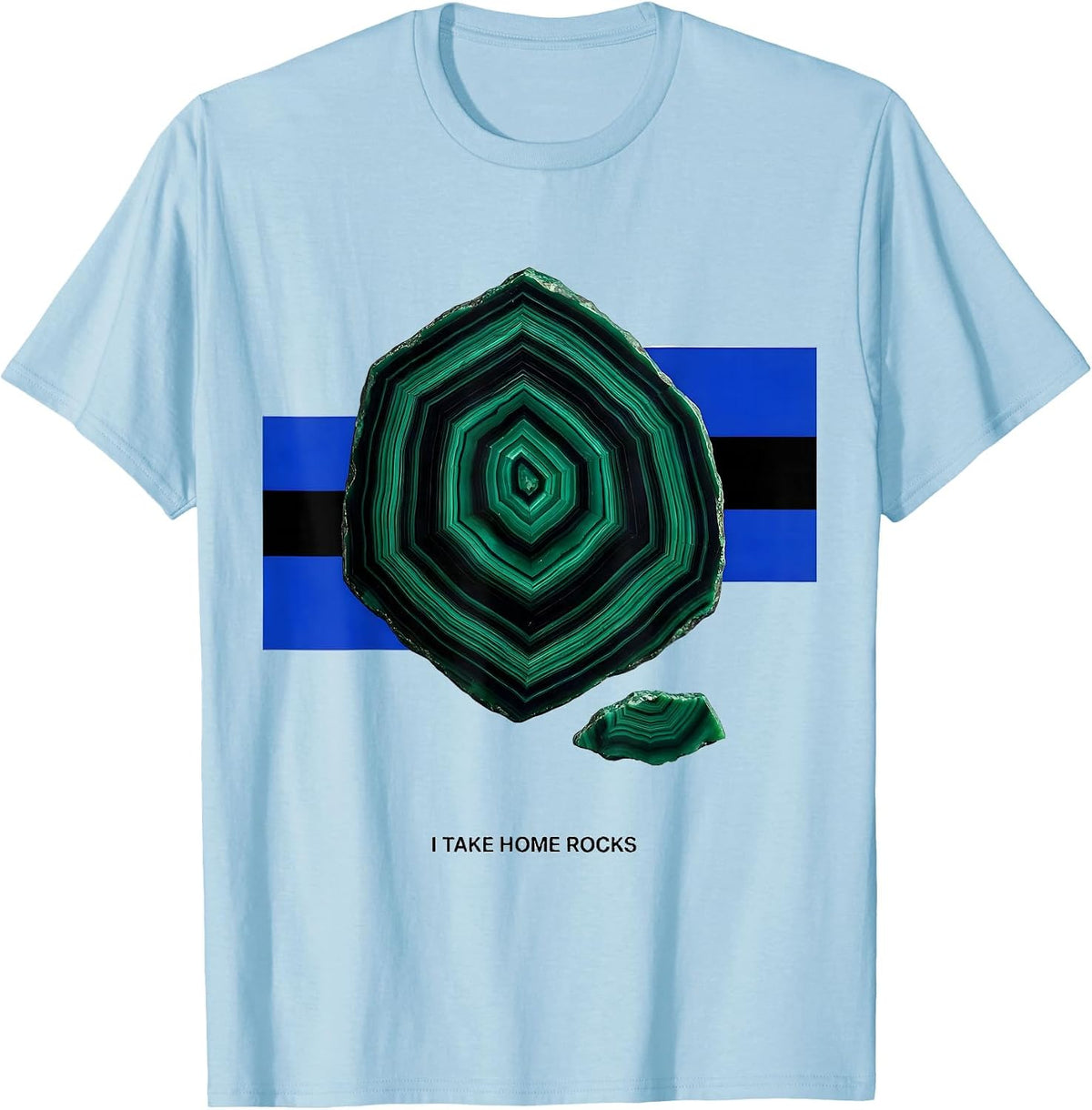 Men's I Take Home Rocks Funny Rock Collector Geologist Geology T-Shirt - Baby Blue