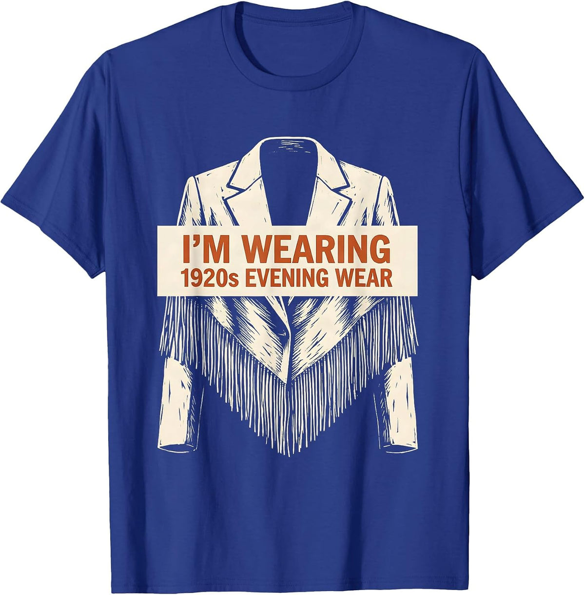 Men's I'm Wearing 1920s Evening Wear Vintage Roaring Twenties T-Shirt - Royal Blue