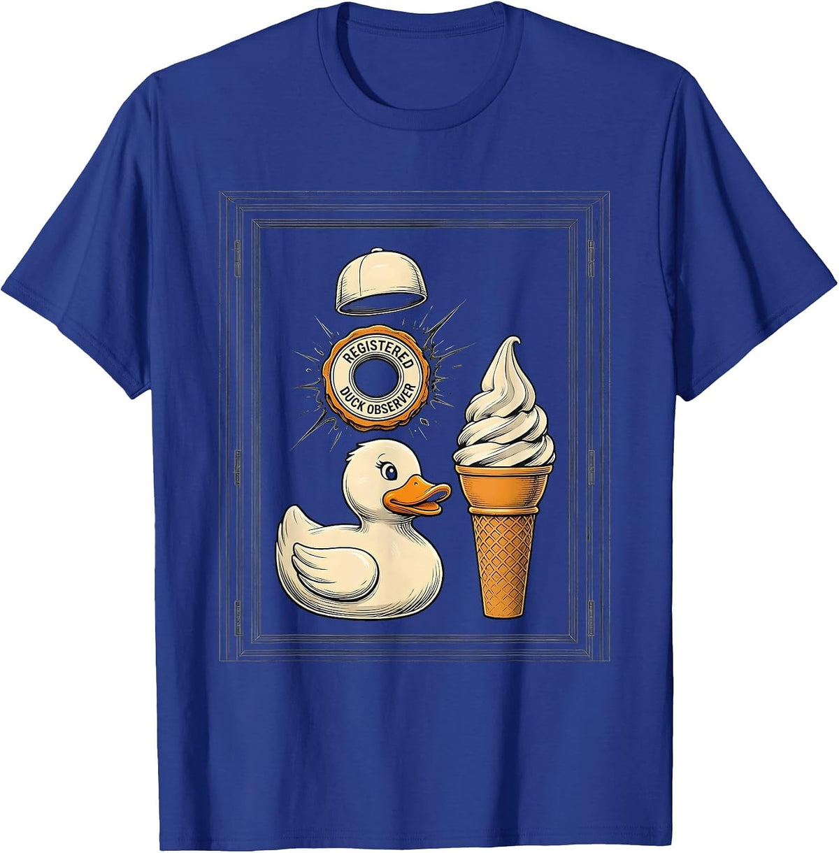 Registered Duck Observer Funny Cruise Duck Hunting Free Ice T-Shirt - Royal Blue