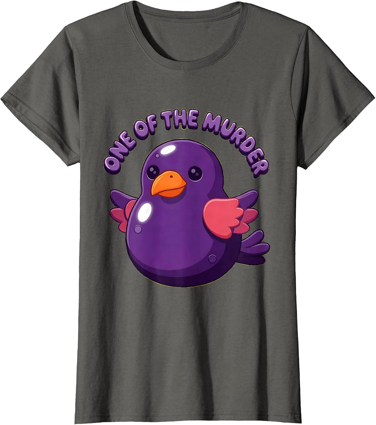 Women's One of the Murder Crow Lover Design T-Shirt - Asphalt Grey