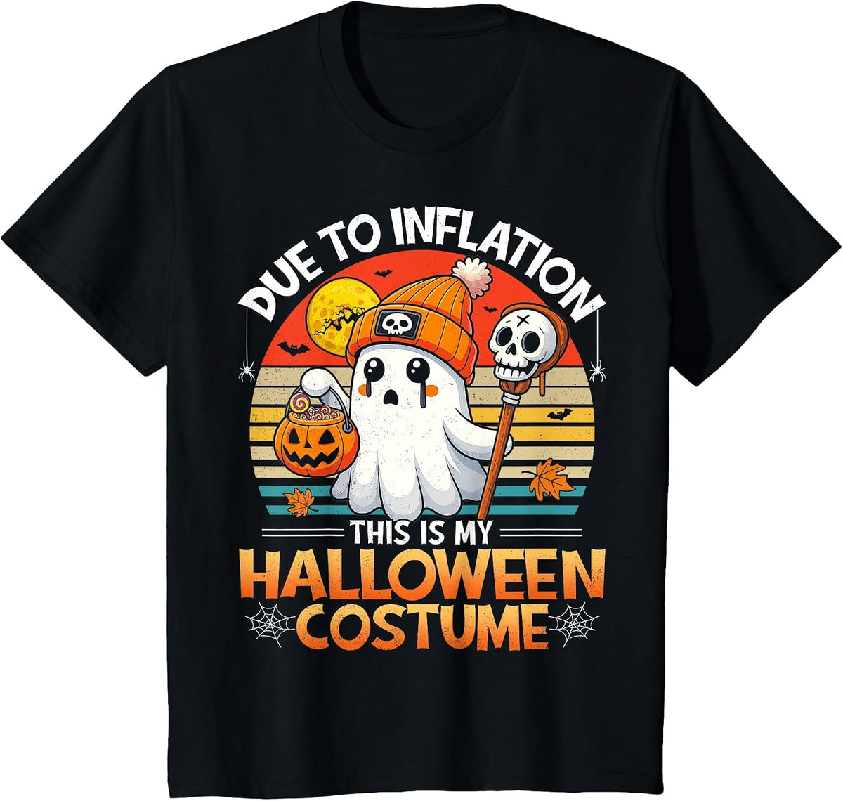 Due to Inflation This is My Funny Halloween Costume T-Shirt - Black