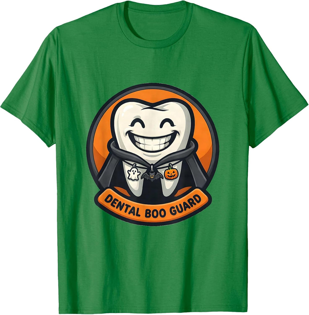 Men's Dental Boo Guard Funny Halloween Dentist Dental Hygienist T-Shirt - Kelly Green