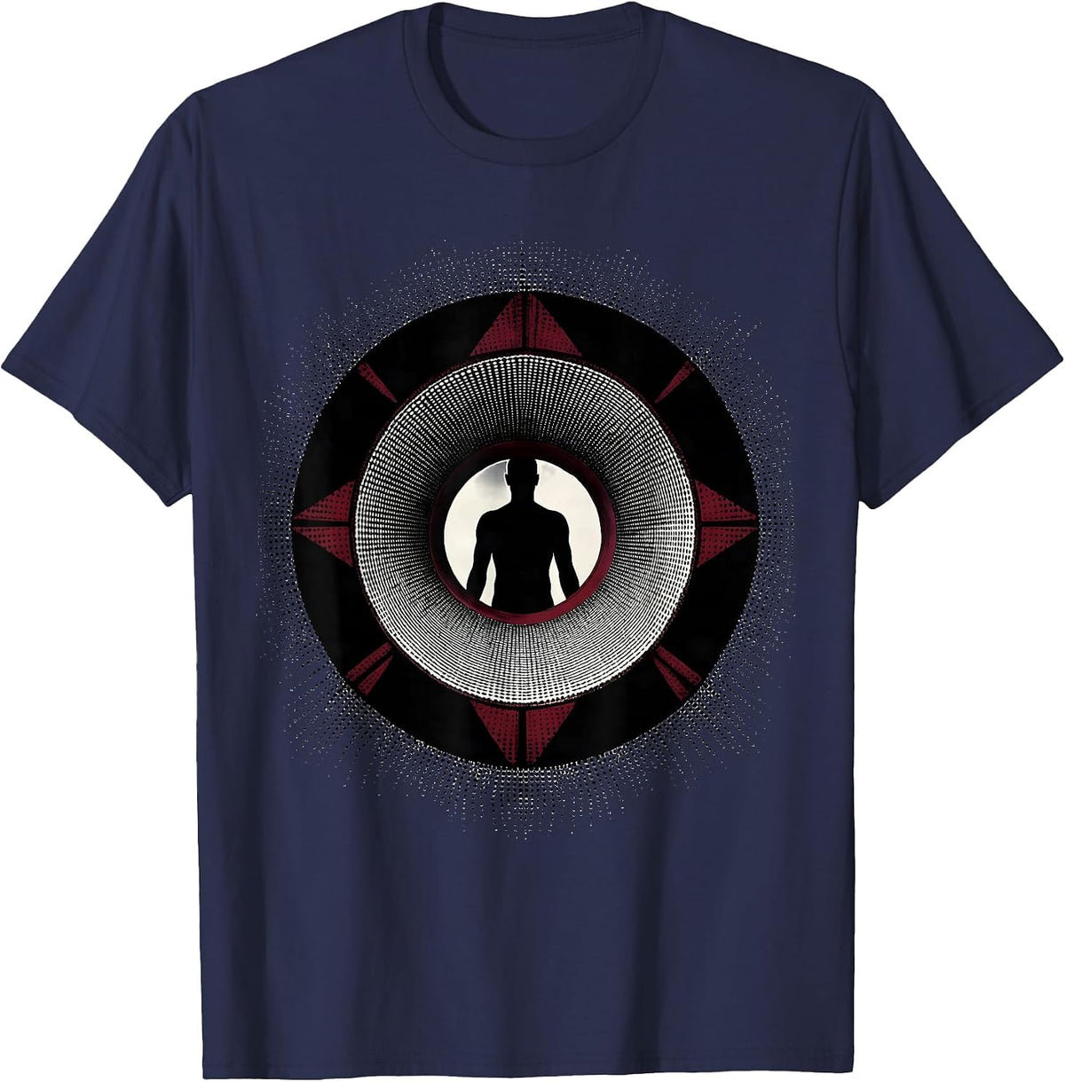 Men's MRI Machine Magnetic Field Lines Radiology Art T-Shirt - Navy Blue