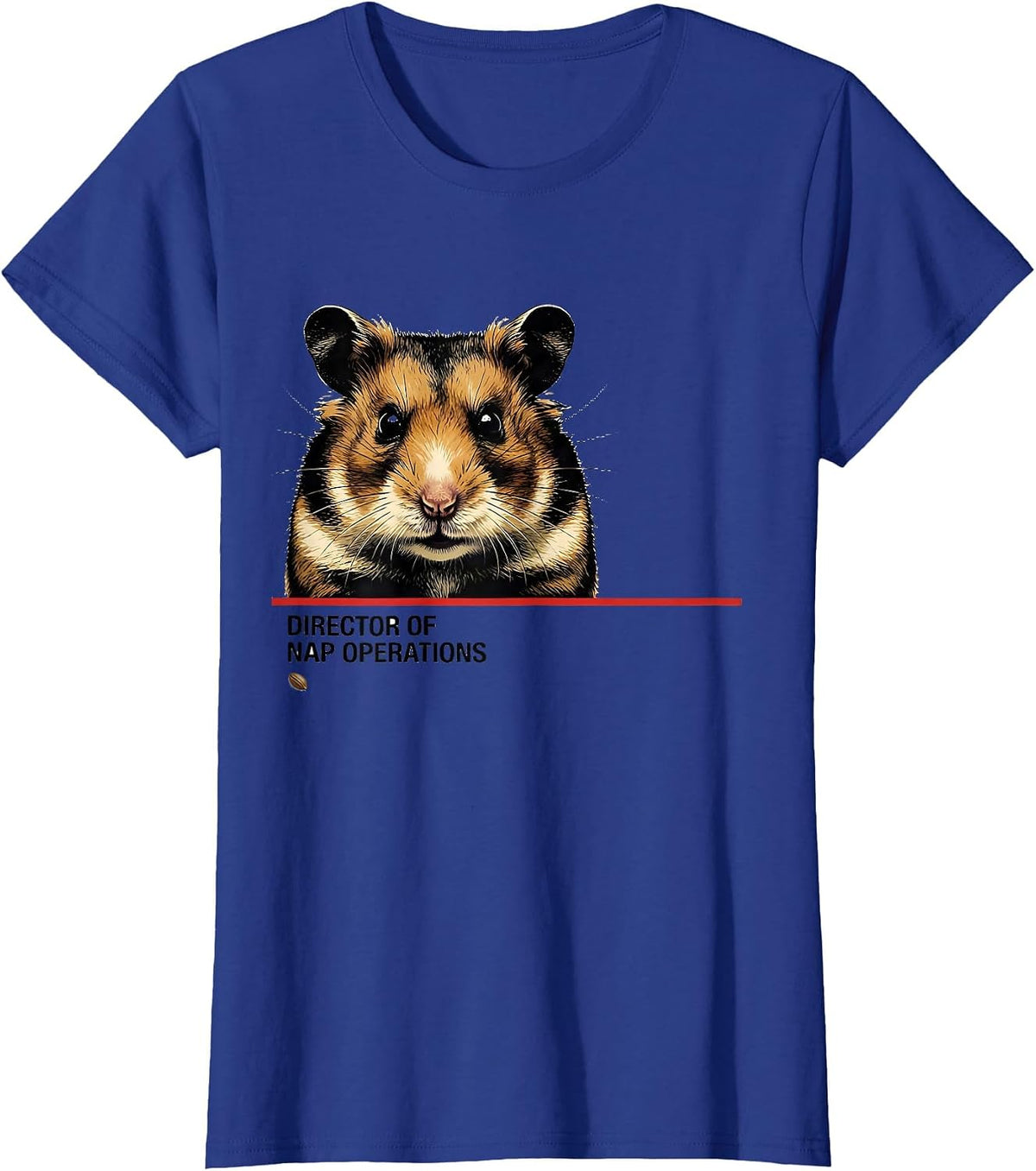 Women's Director Of Nap Operations Funny Hamster Lover Meme Humor T-Shirt - Royal Blue