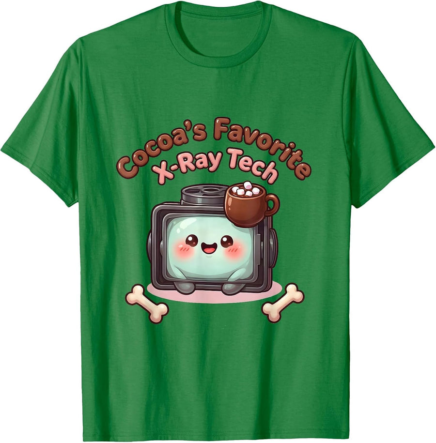 Men's Cocoa's Favorite X-Ray Tech Cute Kawaii Radiology Tech Gift T-Shirt - Kelly Green