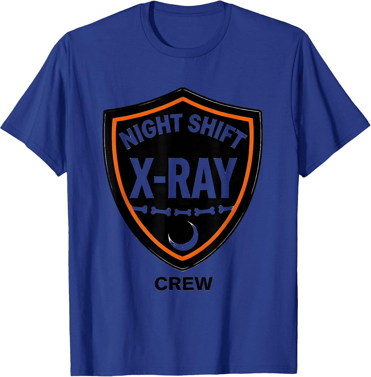 Men's Night Shift X-Ray Crew Funny Radiology Tech Halloween T-Shirt - Royal Blue