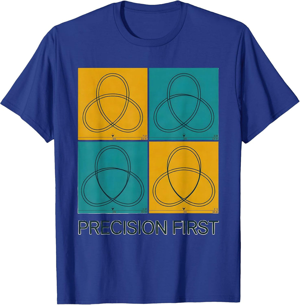 Precision First Retro Radiology Rad Tech X-Ray CT MRI Tech T-Shirt - Royal Blue