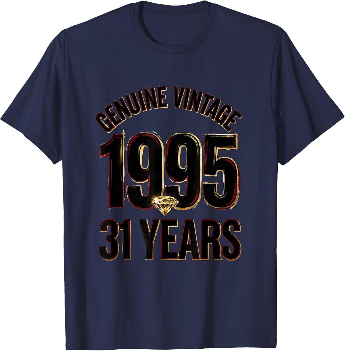 Men's Genuine Vintage 1995 31 Years Milestone Birthday Legend T-Shirt - Navy Blue