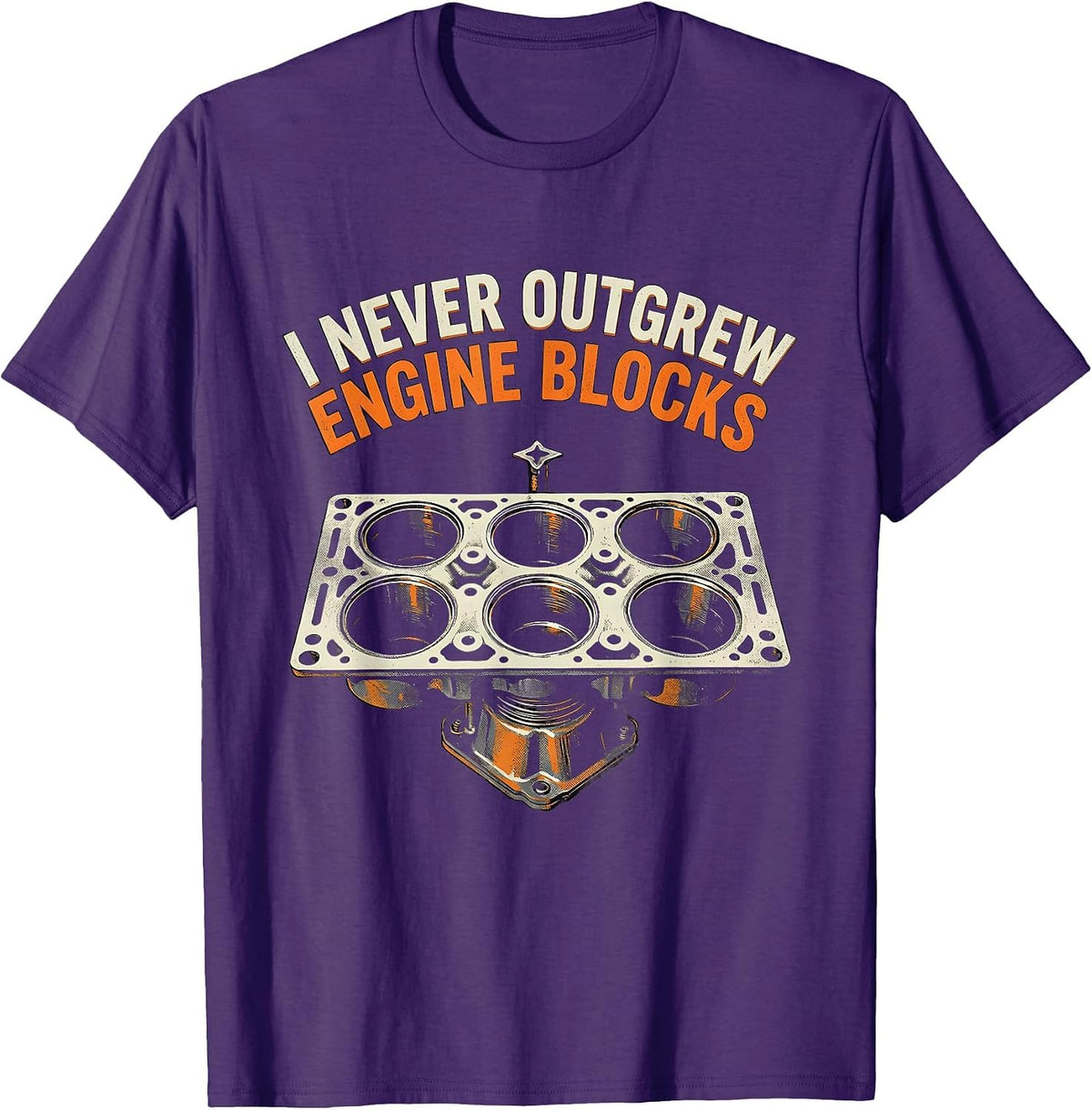 I Never Outgrew Engine Blocks Funny Mechanic Garage Gift T-Shirt - Purple