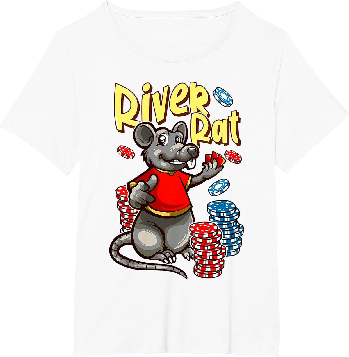 River Rat Poker T-Shirt - White