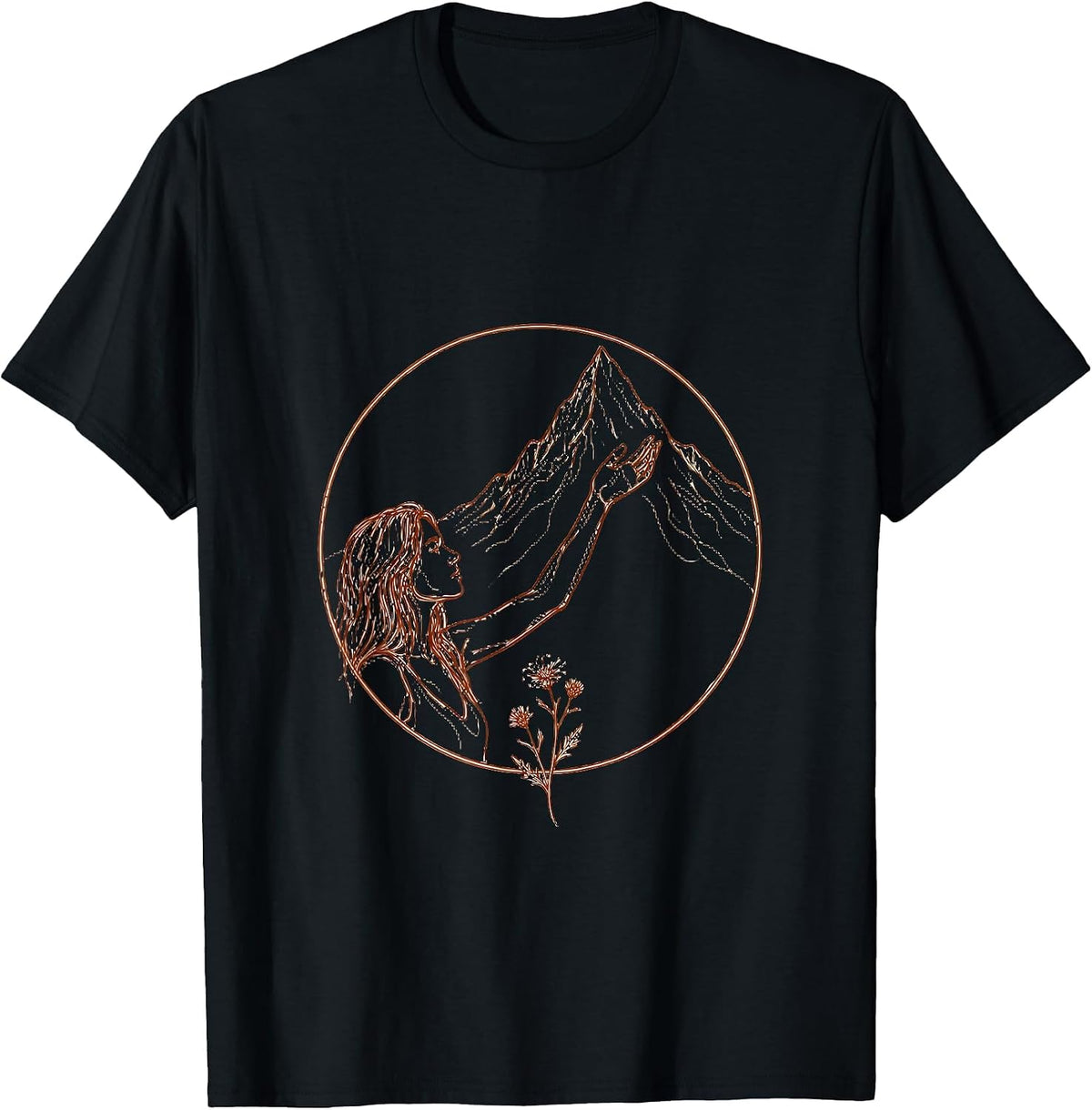 Men's Rock Climber Reaching High Outdoor Adventure T-Shirt - Black
