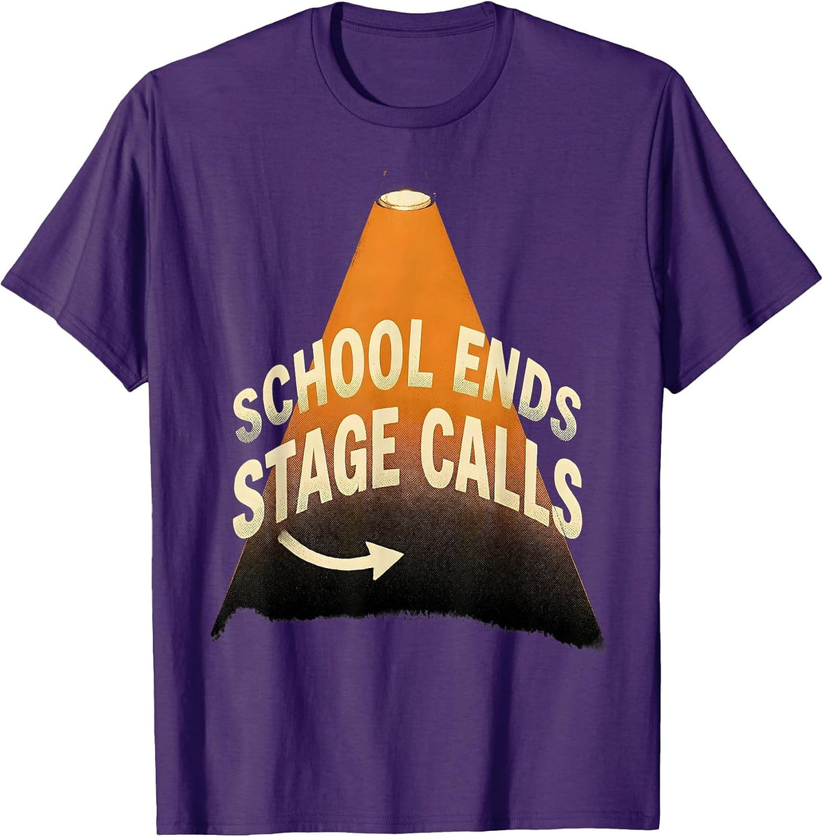 School Ends Stage Calls Funny Drama Club Theater Kid T-Shirt - Purple